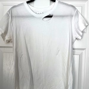 Anine Bing distressed white cotton T-shirt. Size s.